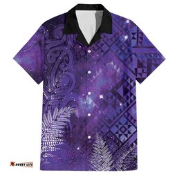 Aotearoa Taniko Matariki Hawaiian Shirt Cosmic Violet LT7