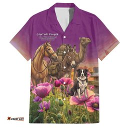 ANZAC Day Hawaiian Shirt Lest We Forget The Animals Of War LT15