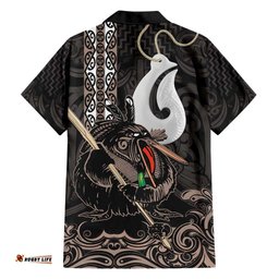 Aotearoa Hei Matau Hawaiian Shirt Haka Kiwi Mix Maori Mangopare LT14