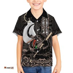 Aotearoa Hei Matau Hawaiian Shirt Haka Kiwi Mix Maori Mangopare LT14