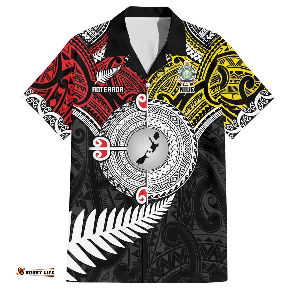 Aotearoa and Niue Mo Te Tiriti Hawaiian Shirt New Zealand Honour The Treaty Ake!Ake!Ake! LT9