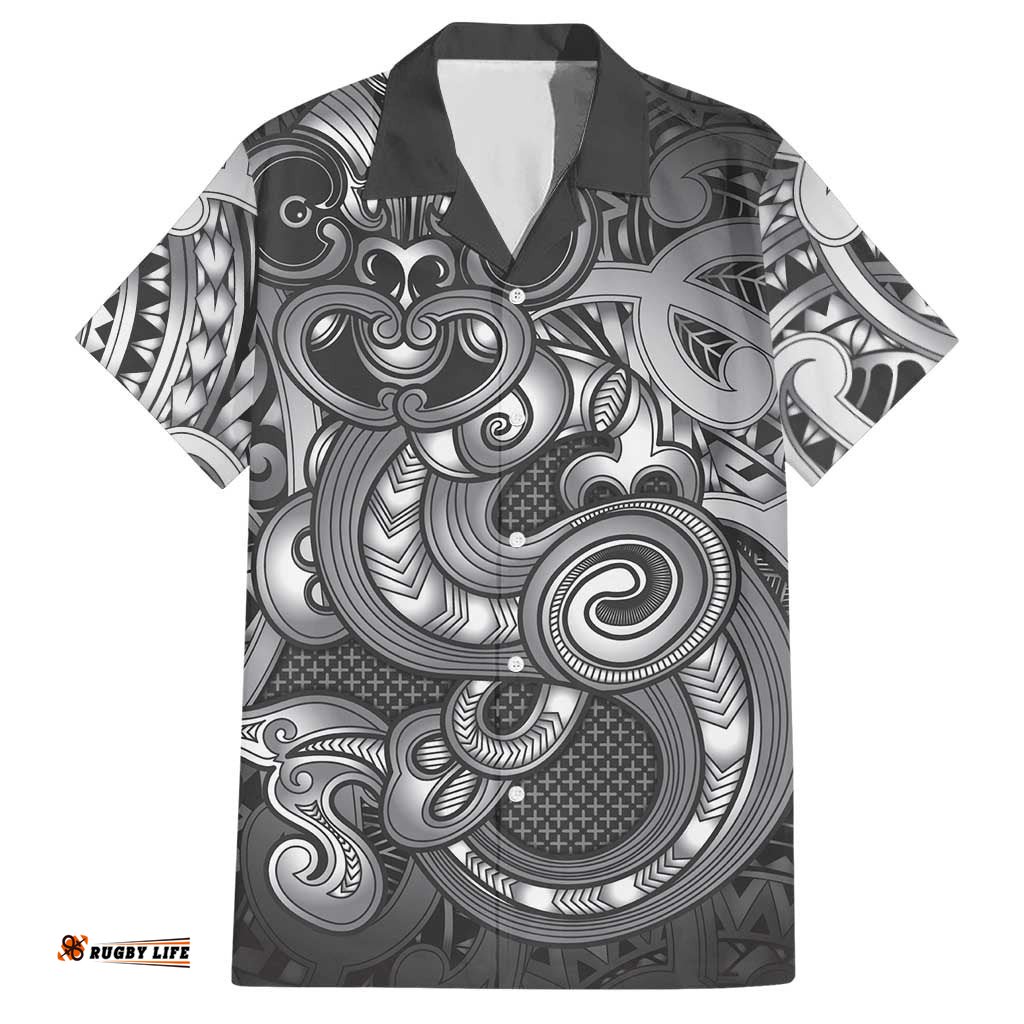Aotearoa Maori Hei Tiki Hawaiian Shirt Kiwikiwi Kowhaiwhai Puhoro Motif LT9