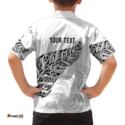 Aotearoa Personalized Lawn Bowls Maori Hawaiian Shirt New Zealand White Tribal Silver Fern LT7