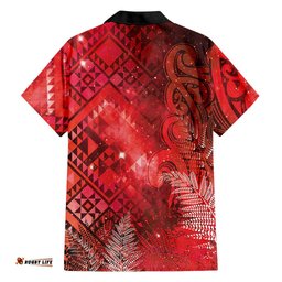 Aotearoa Taniko Matariki Hawaiian Shirt Cosmic Red LT7