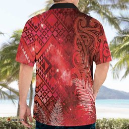 Aotearoa Taniko Matariki Hawaiian Shirt Cosmic Red LT7