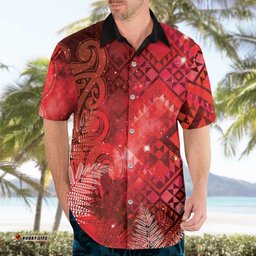 Aotearoa Taniko Matariki Hawaiian Shirt Cosmic Red LT7