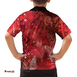 Aotearoa Taniko Matariki Hawaiian Shirt Cosmic Red LT7
