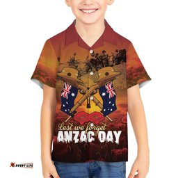 ANZAC Day Lest We Forget Hawaiian Shirt Australian Veterans Remembrance Tribute LT18