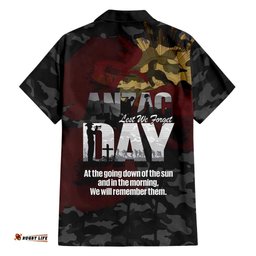 Australia ANZAC Day Hawaiian Shirt We Will Remember Them Poppy Camouflage LT14