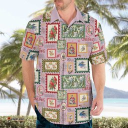 Aussie Birds Christmas La La Land Hawaiian Shirt Pink Vintage Stamp Edition LT9