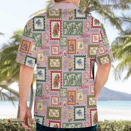 Aussie Birds Christmas La La Land Hawaiian Shirt Pink Vintage Stamp Edition LT9
