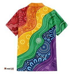 Australia First Nation LGBTQ+ Hawaiian Shirt Aboriginal Rainbow Flag LT7