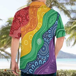 Australia First Nation LGBTQ+ Hawaiian Shirt Aboriginal Rainbow Flag LT7
