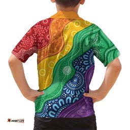 Australia First Nation LGBTQ+ Hawaiian Shirt Aboriginal Rainbow Flag LT7