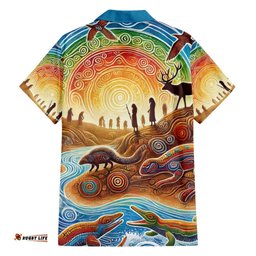 Aboriginal Dreamtime Animals Stories Hawaiian Shirt LT9