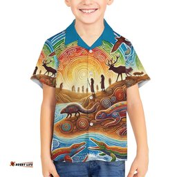 Aboriginal Dreamtime Animals Stories Hawaiian Shirt LT9