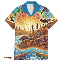 Aboriginal Dreamtime Animals Stories Hawaiian Shirt LT9