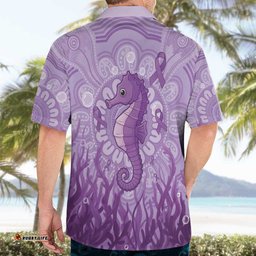 Australia Epilepsy Awareness Hawaiian Shirt Seahorse Think Purple Ribbon Aboriginal LT14