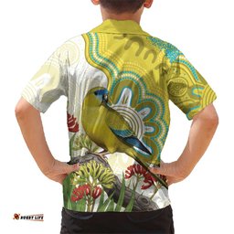 Australia Rock Parrot Hawaiian Shirt Kangaroo Paws Indigenous Art LT14