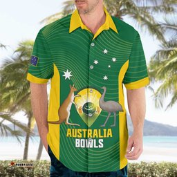 Custom Bowls Australia Hawaiian Shirt National Color Curve Sporty LT14