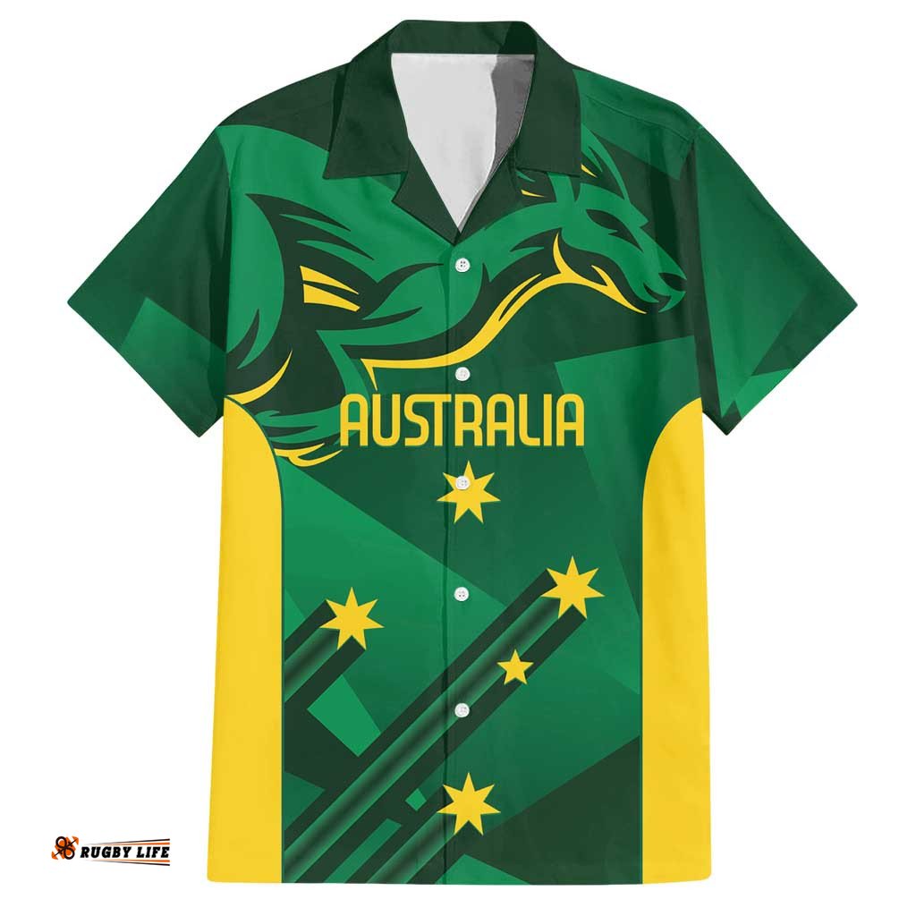 Australia Kangaroo Custom Hawaiian Shirt Aussie National Color Sporty Pattern LT9