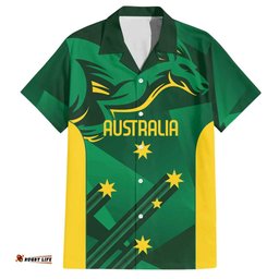 Australia Kangaroo Custom Hawaiian Shirt Aussie National Color Sporty Pattern LT9