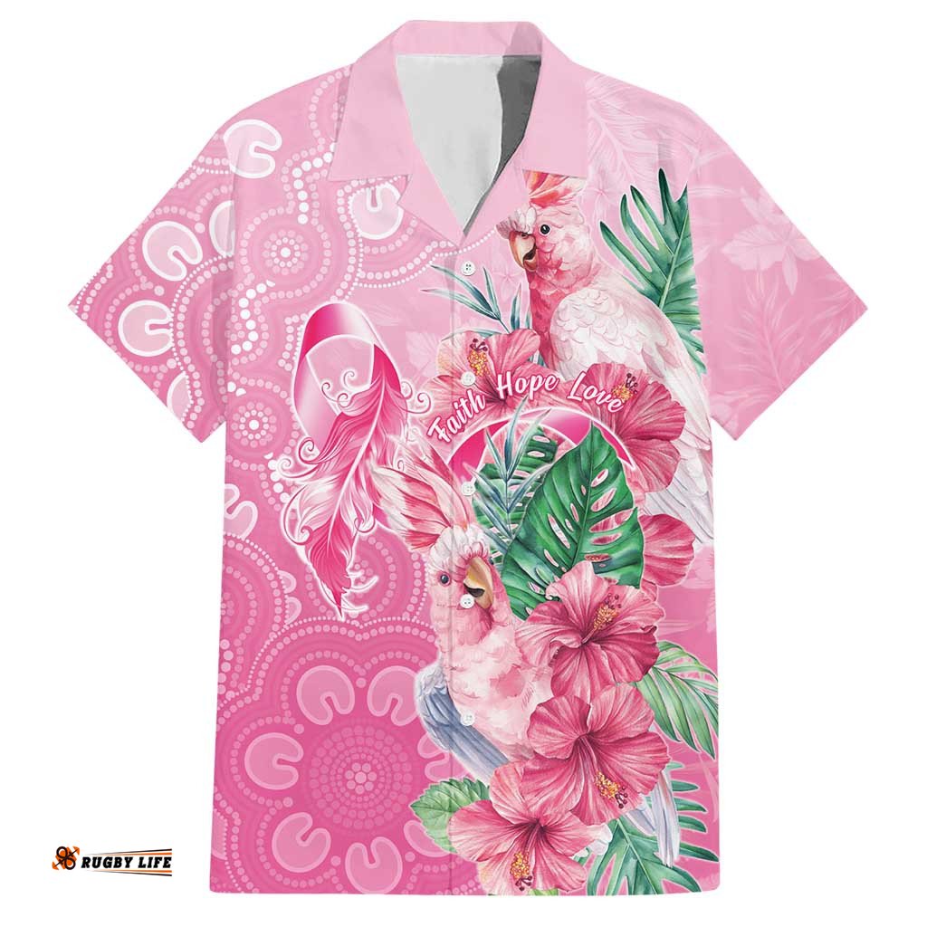 Australia Cockatoos Breast Cancer Hawaiian Shirt Faith Hope Love LT05