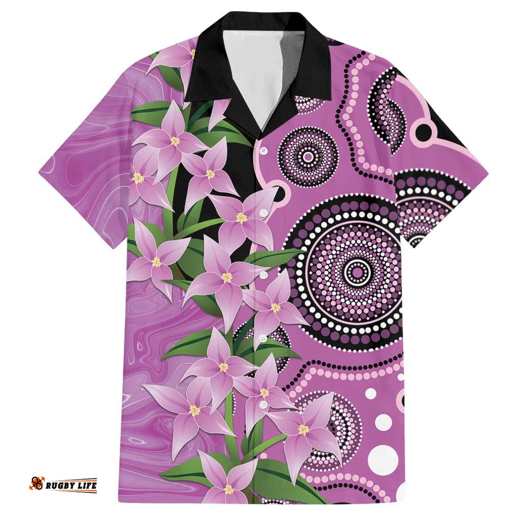 Australia Boronia Hawaiian Shirt Aussie Native Flowers Indigenous Art LT14