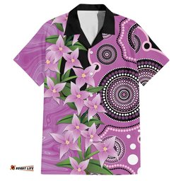 Australia Boronia Hawaiian Shirt Aussie Native Flowers Indigenous Art LT14