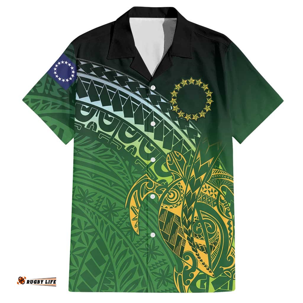 Cook Islands Rugby Kuki Avaiki Hawaiian Shirt Tribal Turtle LT7