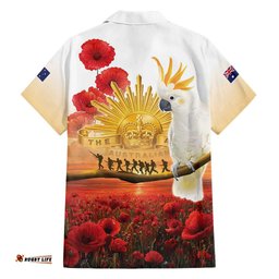 Australia Cockatoo ANZAC Day Hawaiian Shirt Lest We Forget LT05