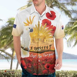 Australia Cockatoo ANZAC Day Hawaiian Shirt Lest We Forget LT05