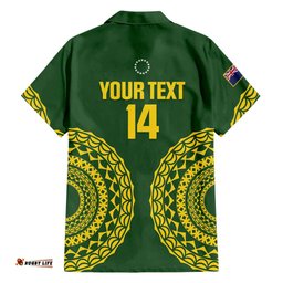 Custom Avaiki Cook Islands Rugby Hawaiian Shirt Kuki Airani Tatau Green LT14