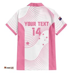 Custom Bowls Australia Breast Cancer Hawaiian Shirt Pink Ribbon Curve Sporty LT14