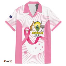 Custom Bowls Australia Breast Cancer Hawaiian Shirt Pink Ribbon Curve Sporty LT14