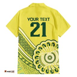 Custom Cricket Aussie Pride Hawaiian Shirt Aboriginal Dot Art Cricket LT9