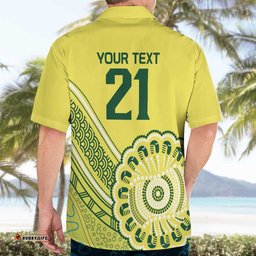 Custom Cricket Aussie Pride Hawaiian Shirt Aboriginal Dot Art Cricket LT9