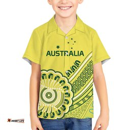 Custom Cricket Aussie Pride Hawaiian Shirt Aboriginal Dot Art Cricket LT9