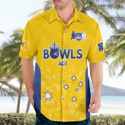 Australian ACT Lawn Bowls Custom Hawaiian Shirt Aussie Minimalist Style LT9
