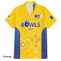 Australian ACT Lawn Bowls Custom Hawaiian Shirt Aussie Minimalist Style LT9