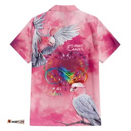 Australia Fight Cancer In All Colors Hawaiian Shirt Galah Pink Tie Dye LT7