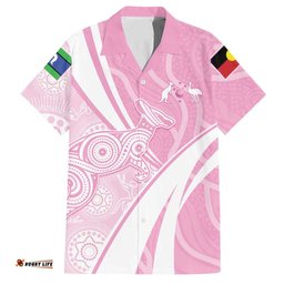 Australia Bowls Personalised Indigenous Pink Round Hawaiian Shirt LT7
