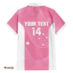 Custom Bowls Australia Breast Cancer Hawaiian Shirt Pink Ribbon Aussie Map With Kangaroo Emu LT14