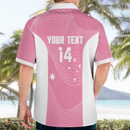 Custom Bowls Australia Breast Cancer Hawaiian Shirt Pink Ribbon Aussie Map With Kangaroo Emu LT14