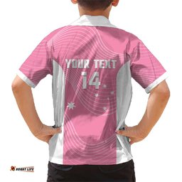 Custom Bowls Australia Breast Cancer Hawaiian Shirt Pink Ribbon Aussie Map With Kangaroo Emu LT14