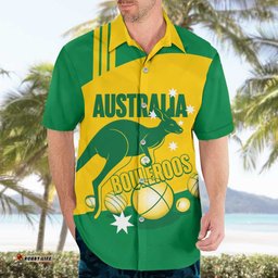 Custom Australia Petanque Hawaiian Shirt Aussie Kangaroo Bouleroos National Color LT14