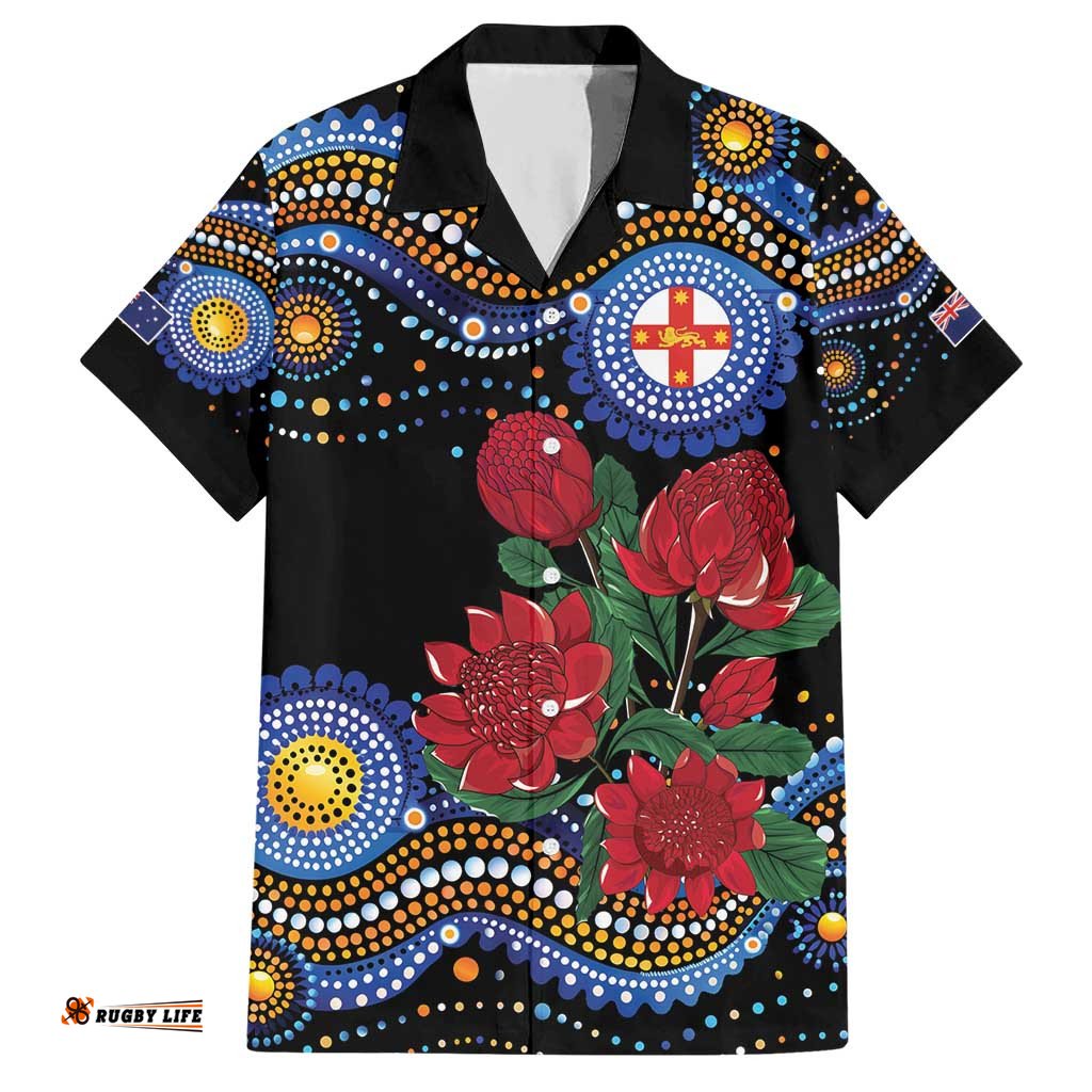 Australia New South Wales Waratahs Hawaiian Shirt Aboriginal Dot Art LT9