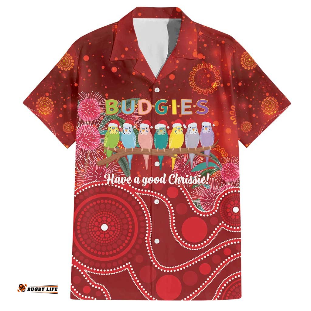 Australia Budgerigar Christmas Personalised Hawaiian Shirt Budgies Hakea Have A Good Chrissie LT14