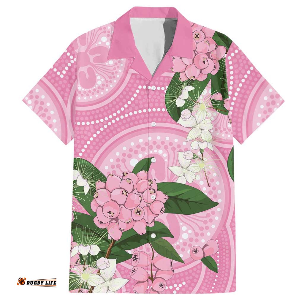 Australia Lilly Pilly Riberry Hawaiian Shirt Aussie Native Flowers Indigenous Art LT14