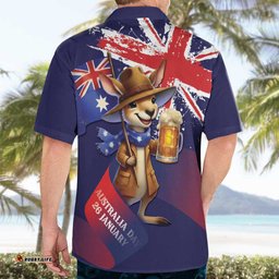 Australia Day Kangaroo Flag Hawaiian Shirt Aussie Aussie Aussie Oi Oi Oi LT9